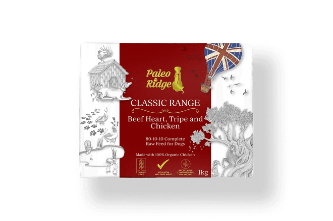 Paleo Ridge Classic Beef Heart, Tripe and Chicken 1 KG (80/10/10)