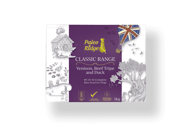 Paleo Ridge Classic Venison, Beef Tripe and Duck 1KG (80/10/10)