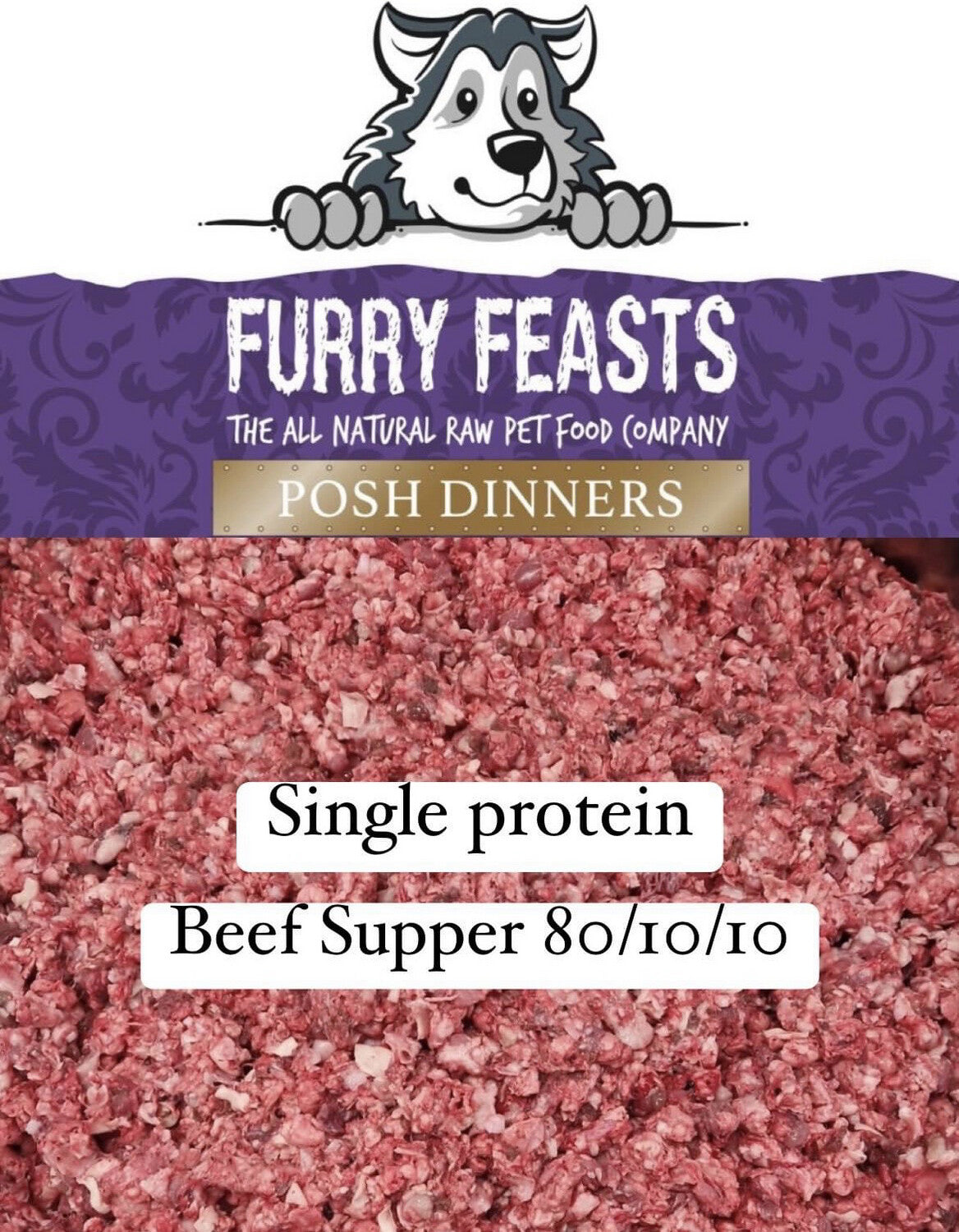 Furry Feasts Beef Supper 1KG (80/10/10)