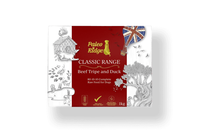 Paleo Ridge Classic Beef Tripe and Duck 1 KG (80/10/10)