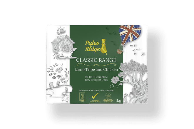 Paleo Ridge Classic Lamb Tripe and Chicken 1 KG (80/10/10)